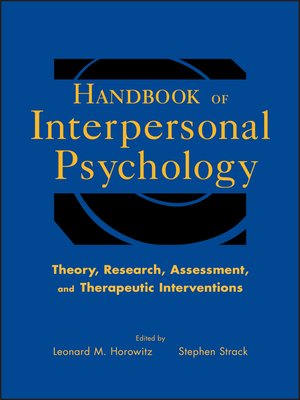cover image of Handbook of Interpersonal Psychology